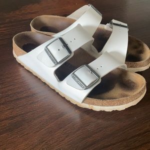 White Arizona Birkenstocks size 40